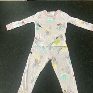 Pottery Barn Kids Disney Princess Pajamas Set Baby Girls 3T